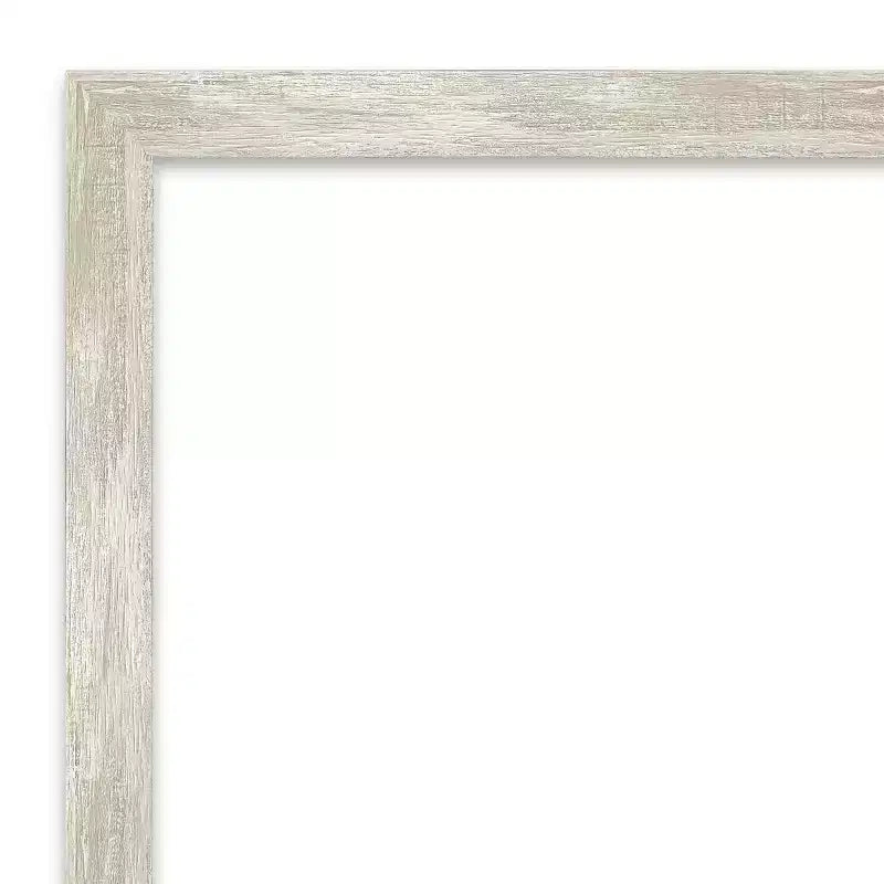 Miroir mural carré étroit en métal craquelé argenté, 71 x 71 cm, simple