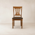 Banc en similicuir marron