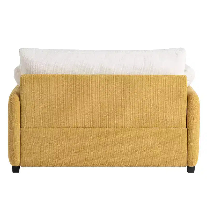 Fauteuil surdimensionné en chenille, une place, color-block bleu / gris / jaune
