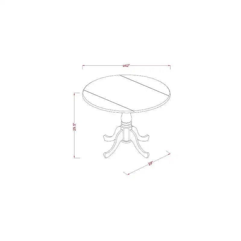 Table à manger ronde en bois noir