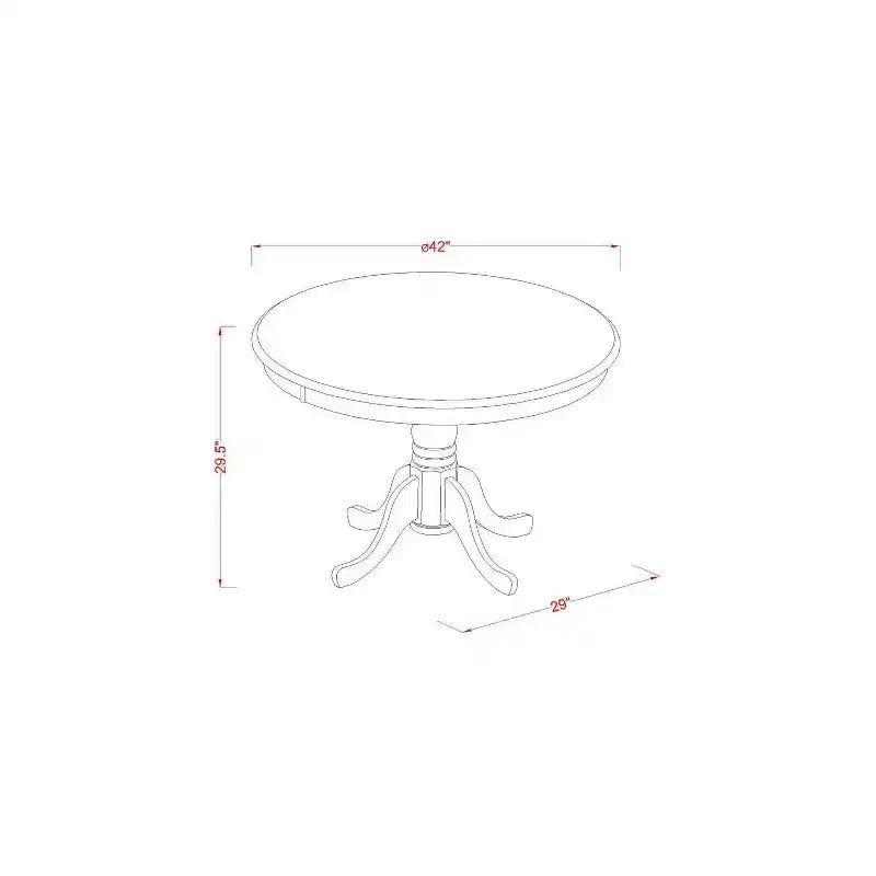 Table à manger ronde en acajou