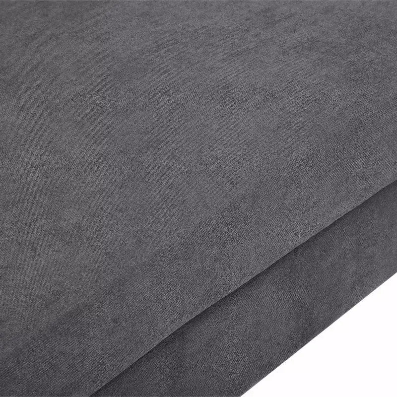 Canapé sectionnel en U gris foncé / gris clair, avec méridienne, 4 places