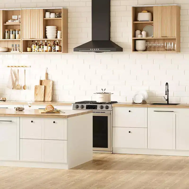 Armoire murale à porte coulissante cannelée en chêne naturel, 1 porte, 3 étagères, simple