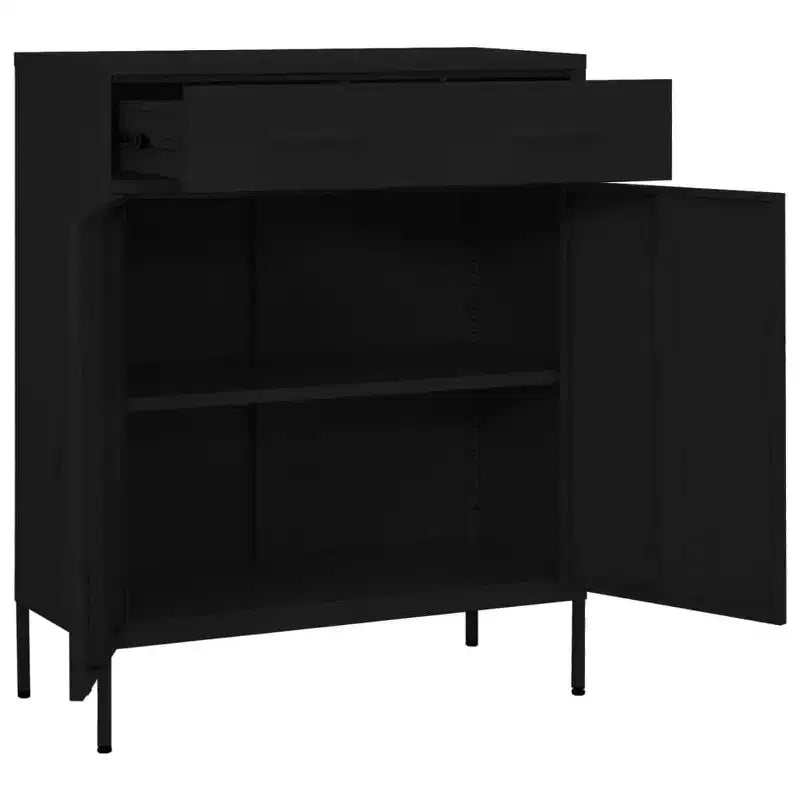 Armoire de rangement en acier, multicolore, 2 portes 1 étagère, montage par une personne