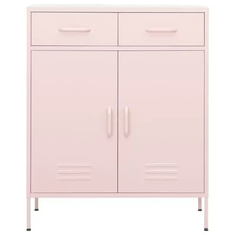 Armoire de rangement en acier, multicolore, 2 portes 1 étagère, montage par une personne