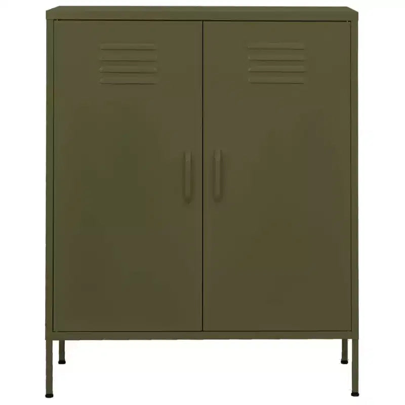 Armoire de rangement en acier, multicolore, 2 portes 1 étagère, montage par une personne