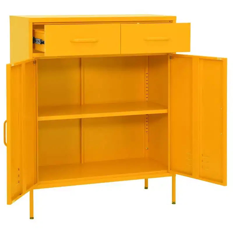 Armoire de rangement en acier, multicolore, 2 portes 1 étagère, montage par une personne