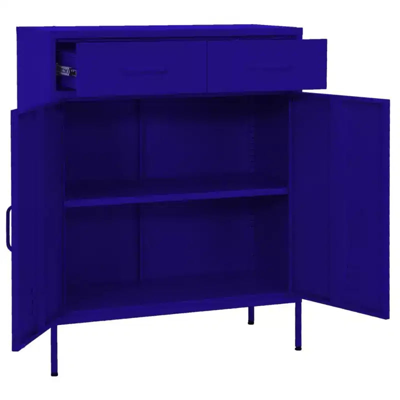 Armoire de rangement en acier, multicolore, 2 portes 1 étagère, montage par une personne