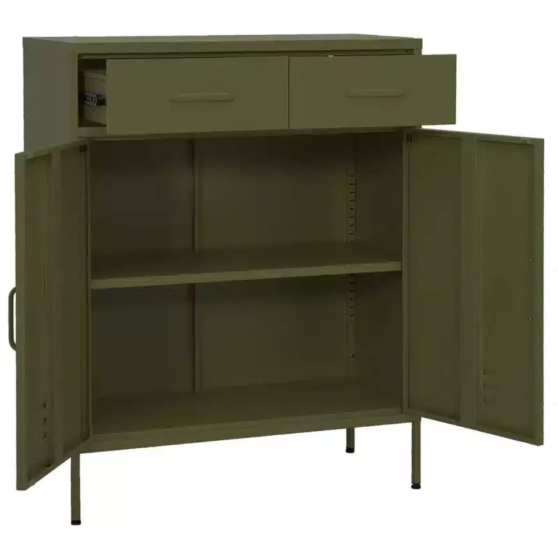 Armoire de rangement en acier, multicolore, 2 portes 1 étagère, montage par une personne