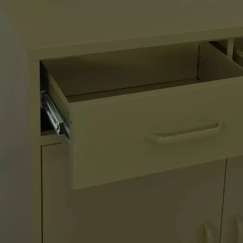 Armoire de rangement en acier, multicolore, 2 portes 1 étagère, montage par une personne