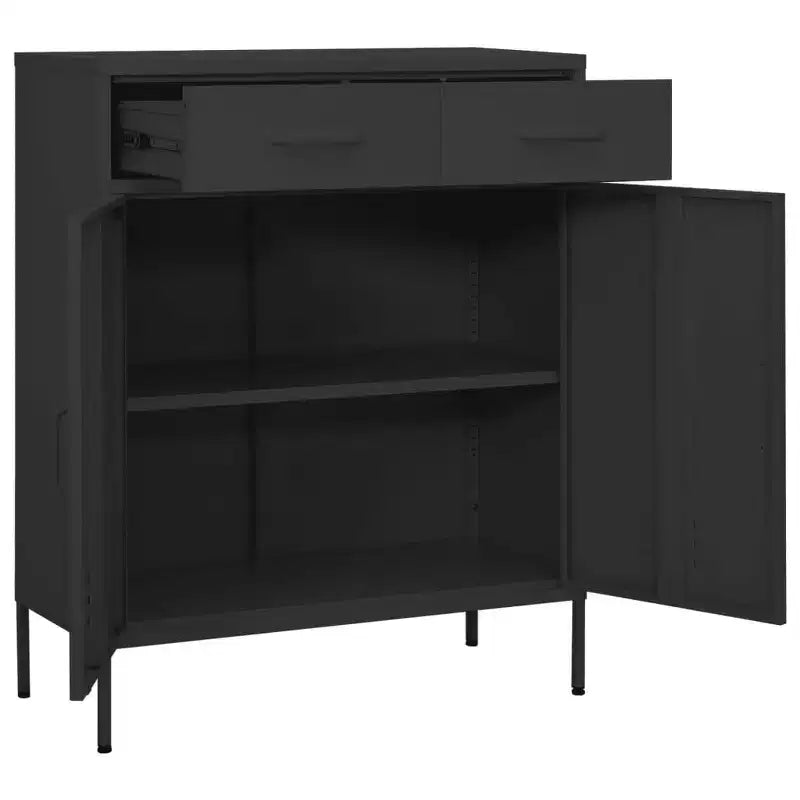 Armoire de rangement en acier, multicolore, 2 portes 1 étagère, montage par une personne