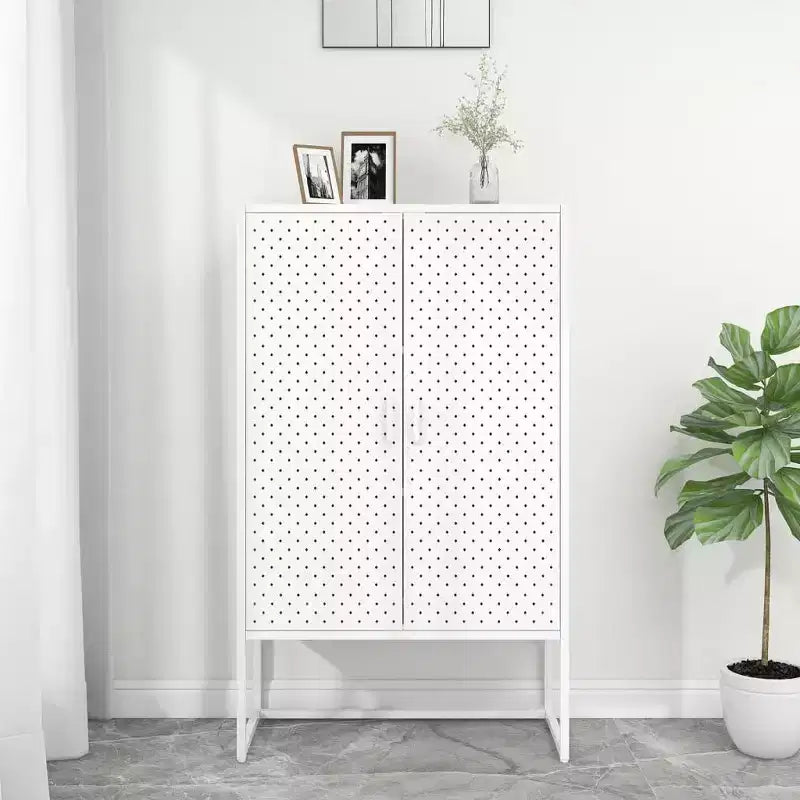 Armoire de rangement en acier anthracite/blanc – 2 portes, 3 étagères, assemblage par 1 personne