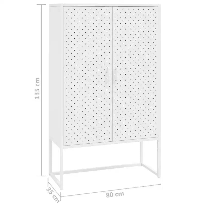 Armoire de rangement en acier anthracite/blanc – 2 portes, 3 étagères, assemblage par 1 personne
