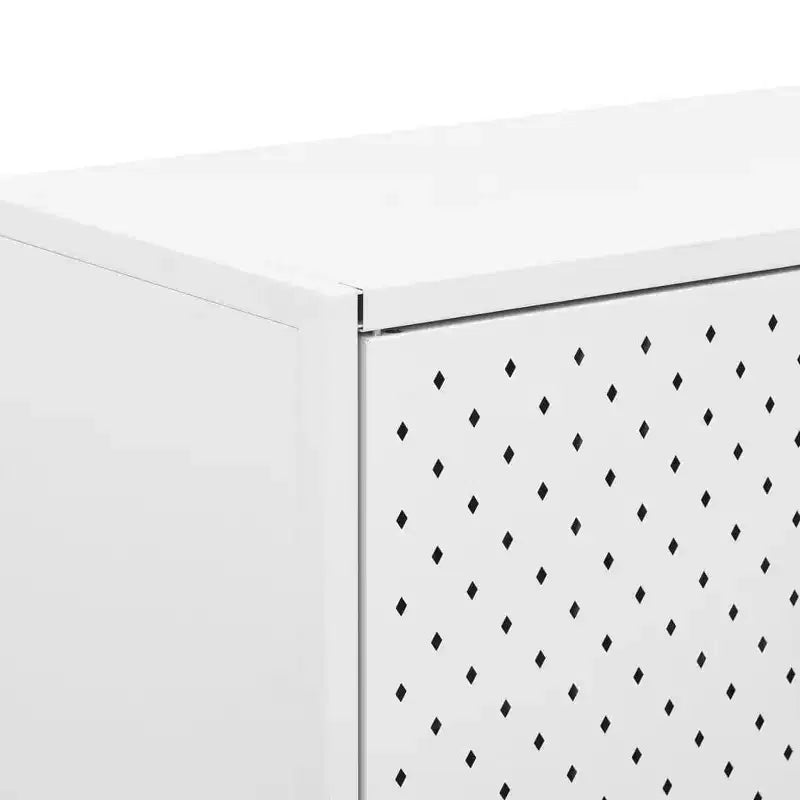 Armoire de rangement en acier anthracite/blanc – 2 portes, 3 étagères, assemblage par 1 personne