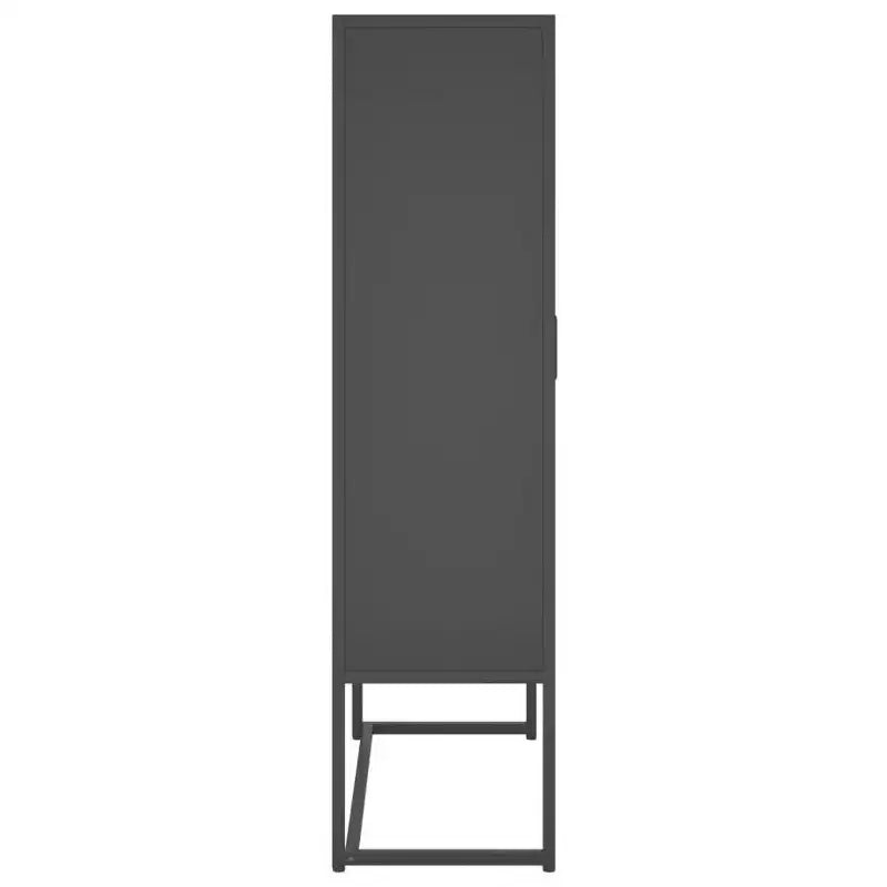 Armoire de rangement en acier anthracite/blanc – 2 portes, 3 étagères, assemblage par 1 personne
