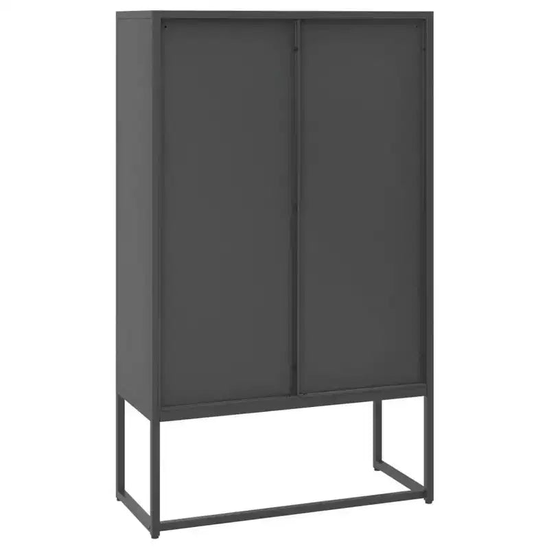Armoire de rangement en acier anthracite/blanc – 2 portes, 3 étagères, assemblage par 1 personne