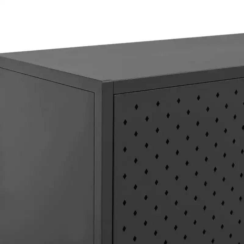 Armoire de rangement en acier anthracite/blanc – 2 portes, 3 étagères, assemblage par 1 personne