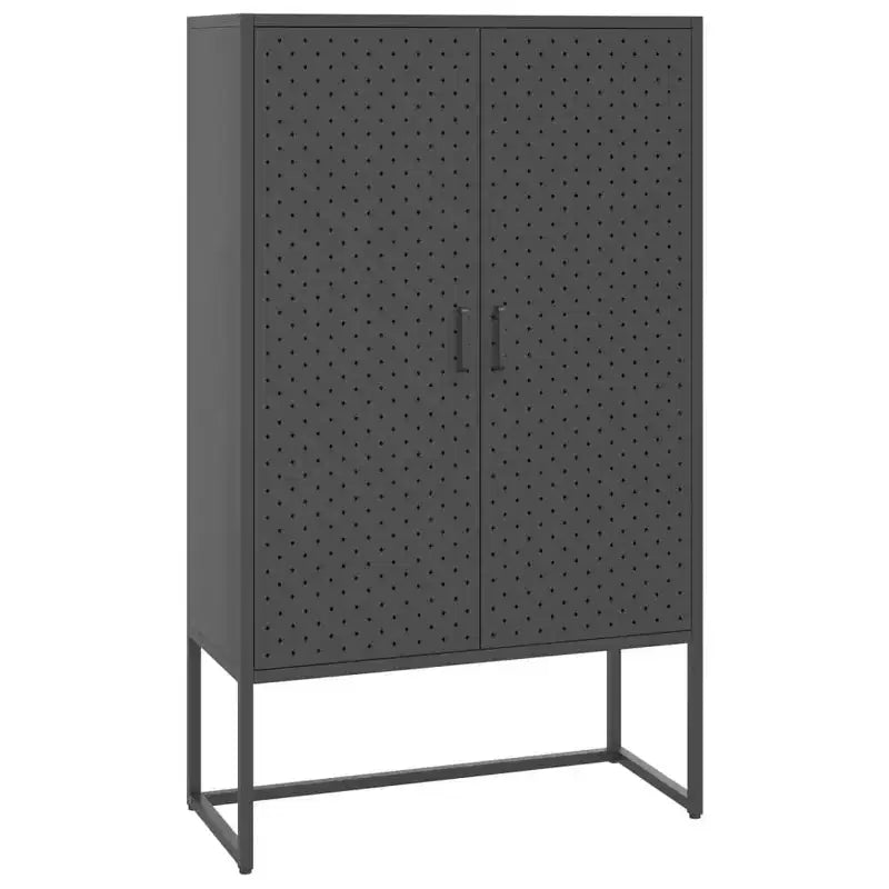 Armoire de rangement en acier anthracite/blanc – 2 portes, 3 étagères, assemblage par 1 personne