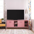 GDFStudio Ryn Traditional TV Stand with 2 Slide Doors