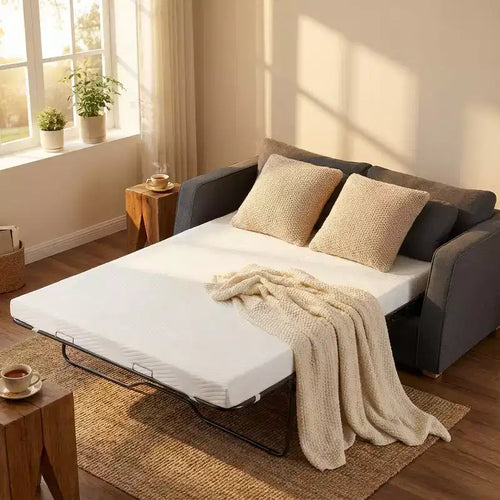Matelas pour canapé-lit en mousse à mémoire de forme 4" rafraîchissant, blanc, grand lit/très grand lit, 1 place