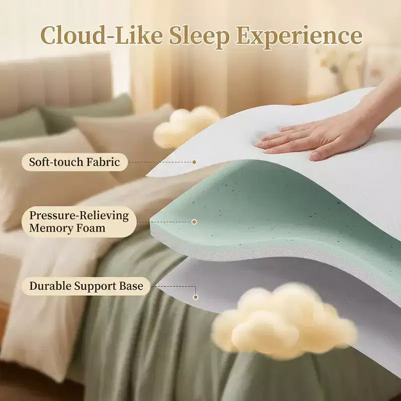 Matelas pour canapé-lit en mousse à mémoire de forme 4" rafraîchissant, blanc, grand lit/très grand lit, 1 place