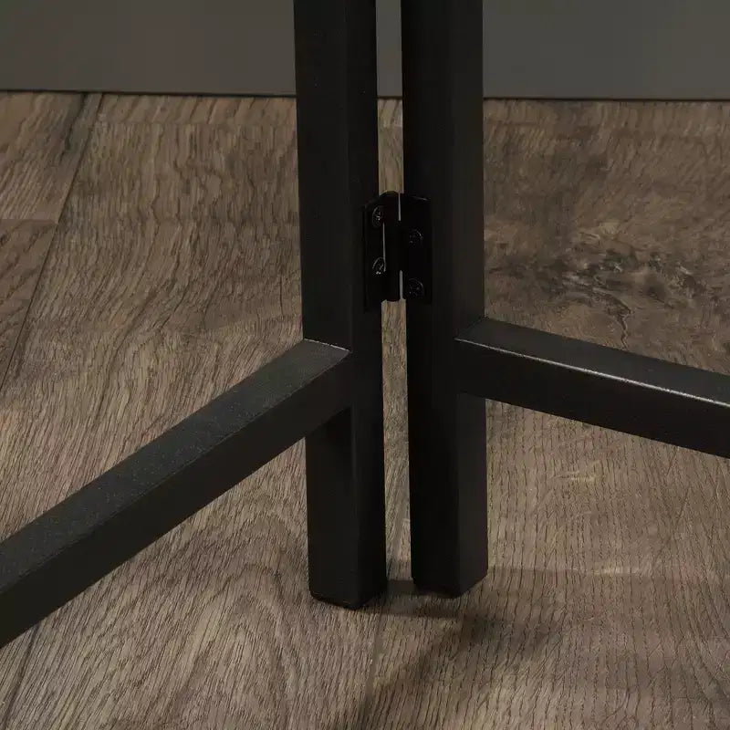 Bureau d'angle rustique marron avec étagères réglables, 1 personne