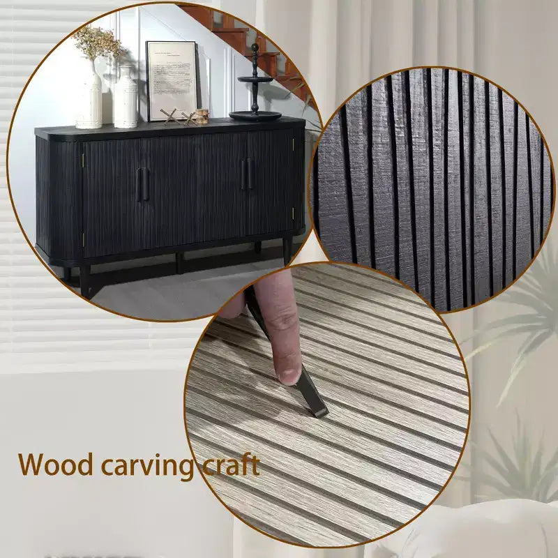 Armoire de rangement simple en bois blanc 150 cm avec 4 portes et 2 étagères réglables