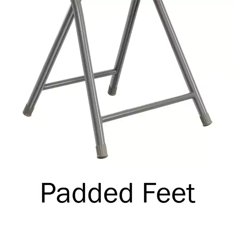 Tabouret de bar pliable sans dossier noir/gris/blanc, lot de 4 (1 personne chacun)