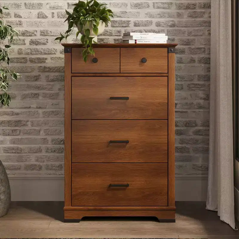 Lit convertible 4-en-1, commode et meuble de rangement Coach Cherry / Dapper Gray pour chambre de bébé – 3 pièces, 1 enfant