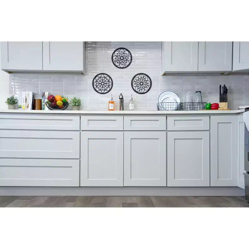 Meuble bas de cuisine Shaker Gris Colombe, PRÊT À ASSEMBLER, 12"L x 30"H x 9"P
