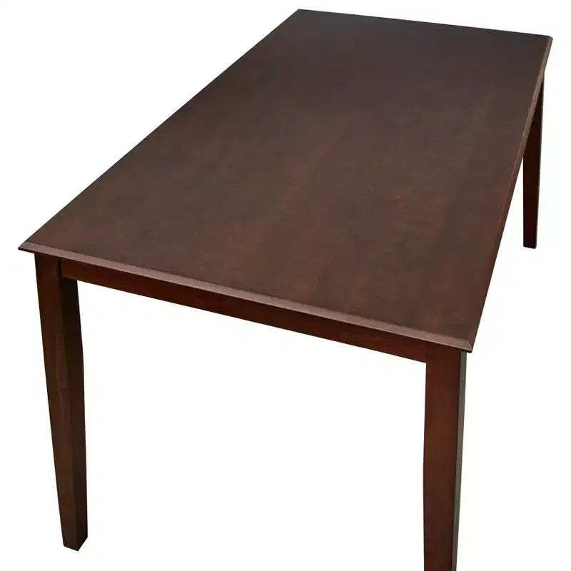 Table à manger rectangulaire Shaker marron, 6 places