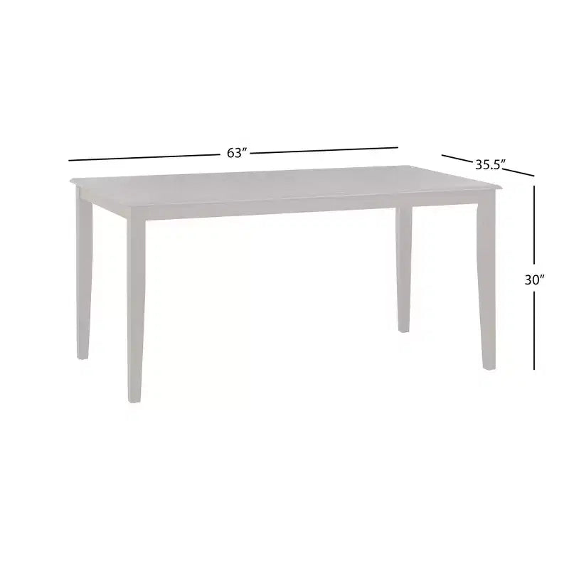 Table à manger rectangulaire Shaker marron, 6 places