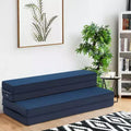 Matelas en mousse pliable grand lit gris, quart de pli, pour 1 à 2 personnes