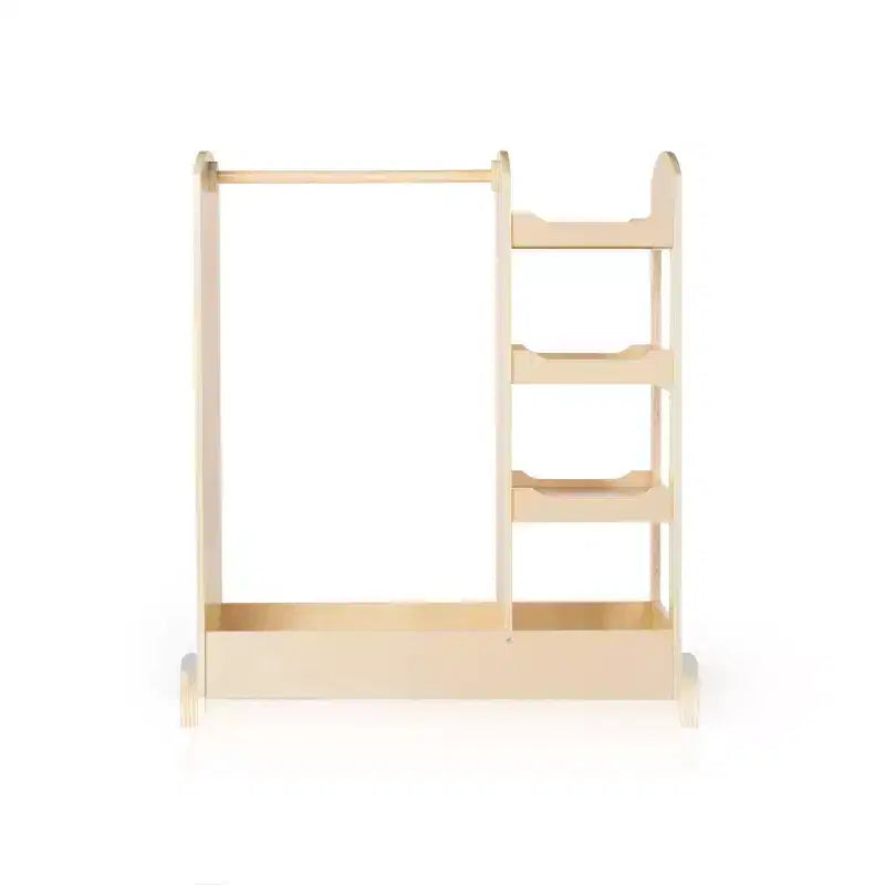 Centre de rangement avec miroir pour déguisements d'enfants – Gris / Lavande / Naturel / Rose / Blanc – 1 enfant