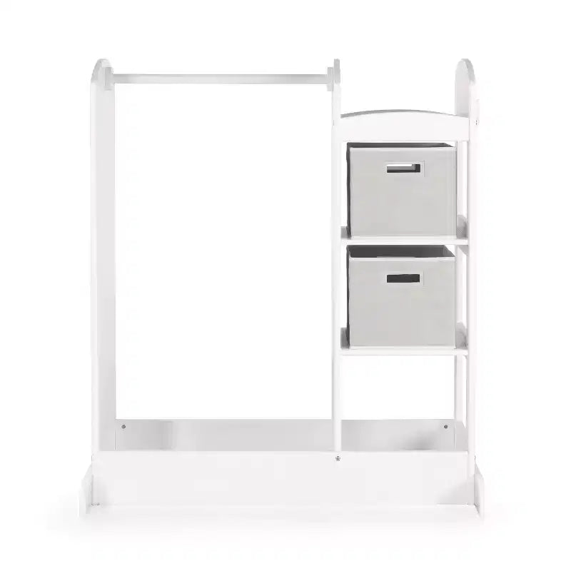 Centre de rangement avec miroir pour déguisements d'enfants – Gris / Lavande / Naturel / Rose / Blanc – 1 enfant