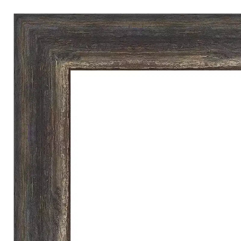 Miroir Mural Rectangulaire à Cadre Étroit Texture Écorce Noir/Gris/Bronze – 1 Personne